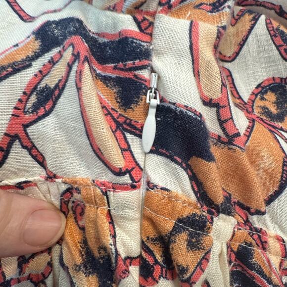 A.L.C. Dress NWOT $495 Salina Linen Abstract Floral Hankerchief Mini Dress Sze 4 - Picture 7 of 13